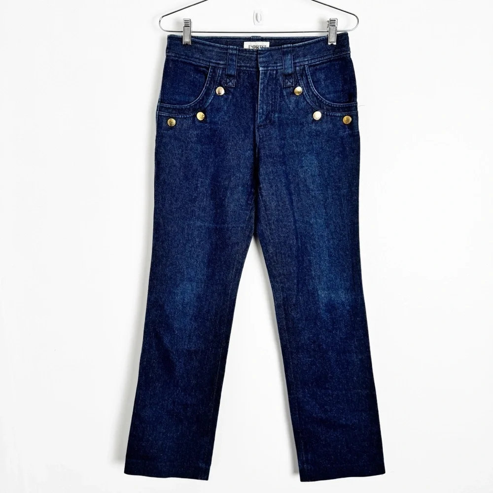 Ports 1961 Straight Leg Dark Wash Denim Trousers Jeans size 6